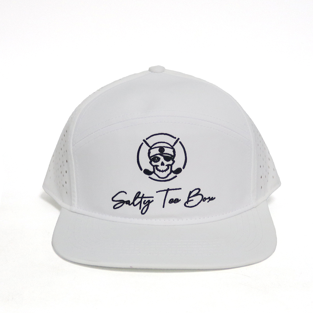 The Admiral golf hat - white - front view
